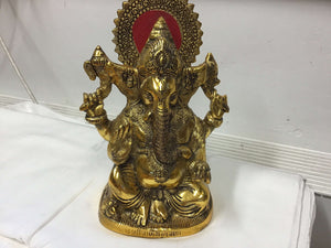 9" Metal Ganesh Deity