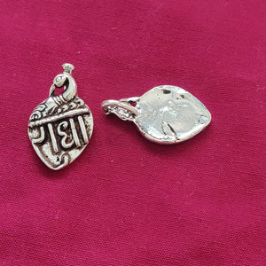 Pure Silver  Radha  Peacock pendant