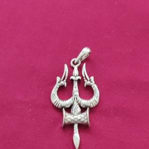 Pure silver Trishul pendant