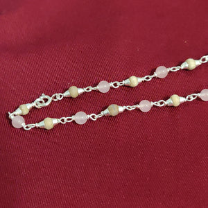 Pure silver Tulsi/Semi precious stones