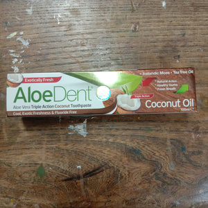Aloe Dent Coconut oil Fluoride Free Toothpaste
