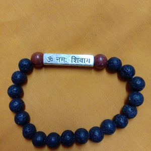 Lava/Red Jasper Shiva/Ganesha Bracelet