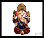 Metal Mukut Ganesha Enamel