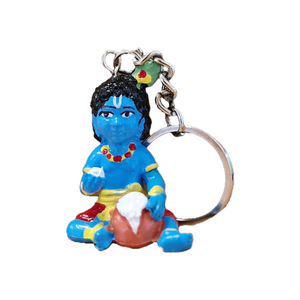 Krishna With Butter Pot Keychain