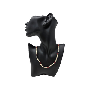 One Round Semi Precious Stone Neckbead