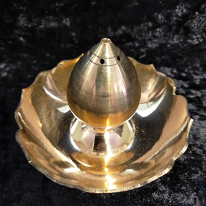Lotus brass incense holder
