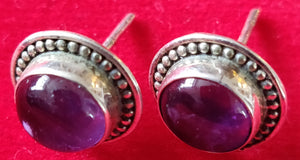 Silver/Semi Precious Stone Stud