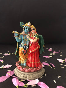3.5" Radha Krishna Lotus