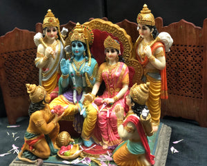 Sita Ram Family Deities 14" Murti