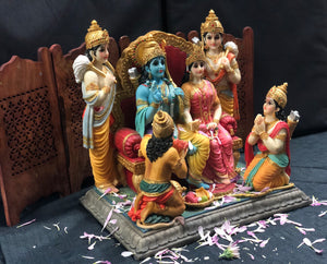 Sita Ram Family Deities 14" Murti
