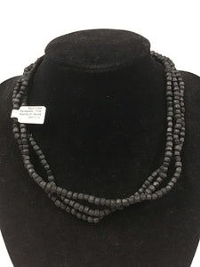 Black Tulasi Neckbeads - Three Rounds (Various Sizes and Designs)