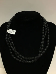 Black Tulasi Neckbeads - Three Rounds (Various Sizes and Designs)