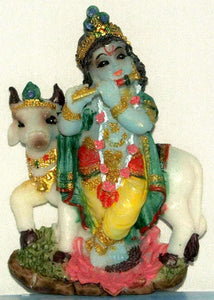Krishna with Cow Magnet 2.5" - Sacred Boutique